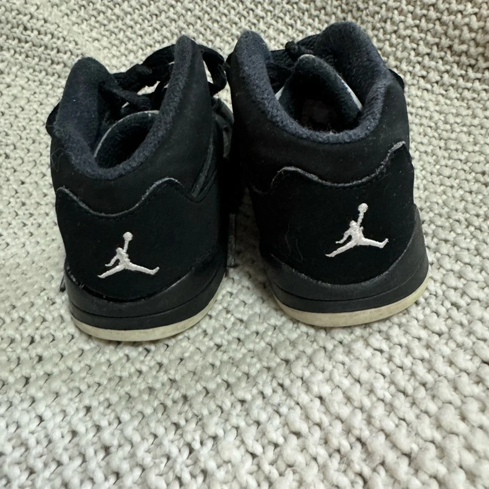 Nike Air Jordan 5 Retro BT Black Metallic‎ (440890-003) Toddlers Size 7C